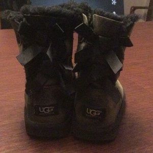 UGG boots, size 4, Black and brown